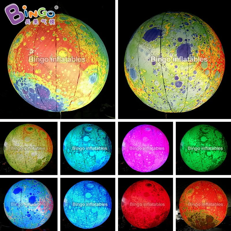 

2018 Hot sale LED lighting inflatable moon ball for party customized moon balloon toy colorful moon for exhibition decoration