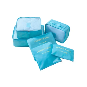

The New 6 PCS Travel Portable Storage Bag Set Fashion Waterproof Multifunction Clothing Shoes Cosmetics Categories Organizer Bag