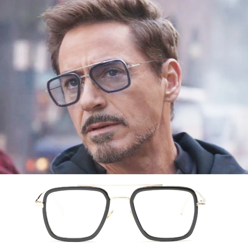 Мужские и женские очки от солнца Tony stark железные солнцезащитные в готическом