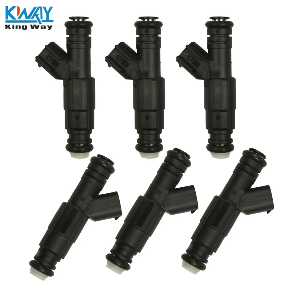 6 PCS 4-Hole Upgrade Fuel Injectors For 99-04 4.0L Jeep Cherokee 0280155784 NEW