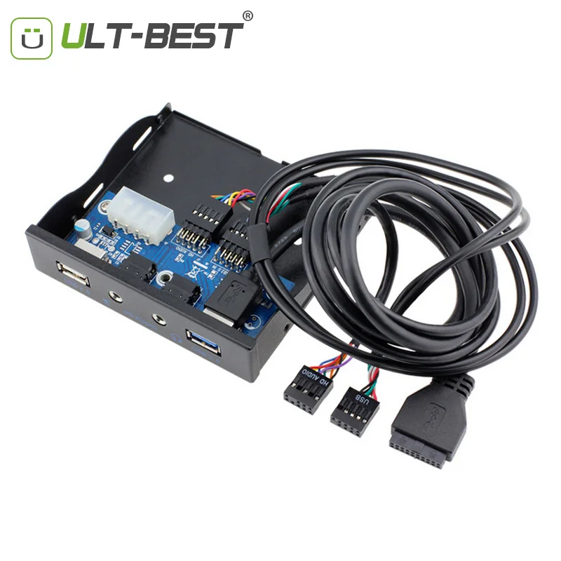 Ult-أفضل قوس اللوحة 20pin usb 3.0 لوحة الجبهة مع الصوت ل usb 3.0 + usb 2.0 hub محول الكابل ل 3.5 \ Ult-أفضل قوس اللوحة 20pin usb 3.0 لوحة الجبهة مع الصوت ل usb 3.0 + usb 2.0 hub محول الكابل ل 3.5 \