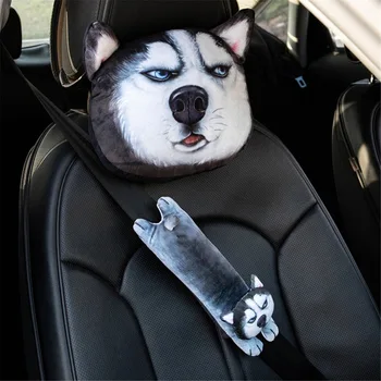

Car Headrest Neck Pillow Cute Cartoon Animal Shoulder Protector Car Styling Seat Belt Cover Shoulder Pad Head Neck Rest Cushion