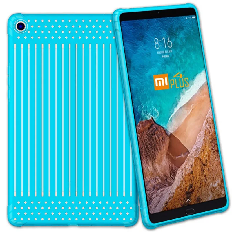 Чехол для xiaomi mi pad 4 Тонкий Мягкий Силиконовый ТПУ задняя 8,0 10,0 дюймов планшет противоударный Coque Funda, чехол для xiaomi mi pad 4 plus - Цвет: 10 inch Blue