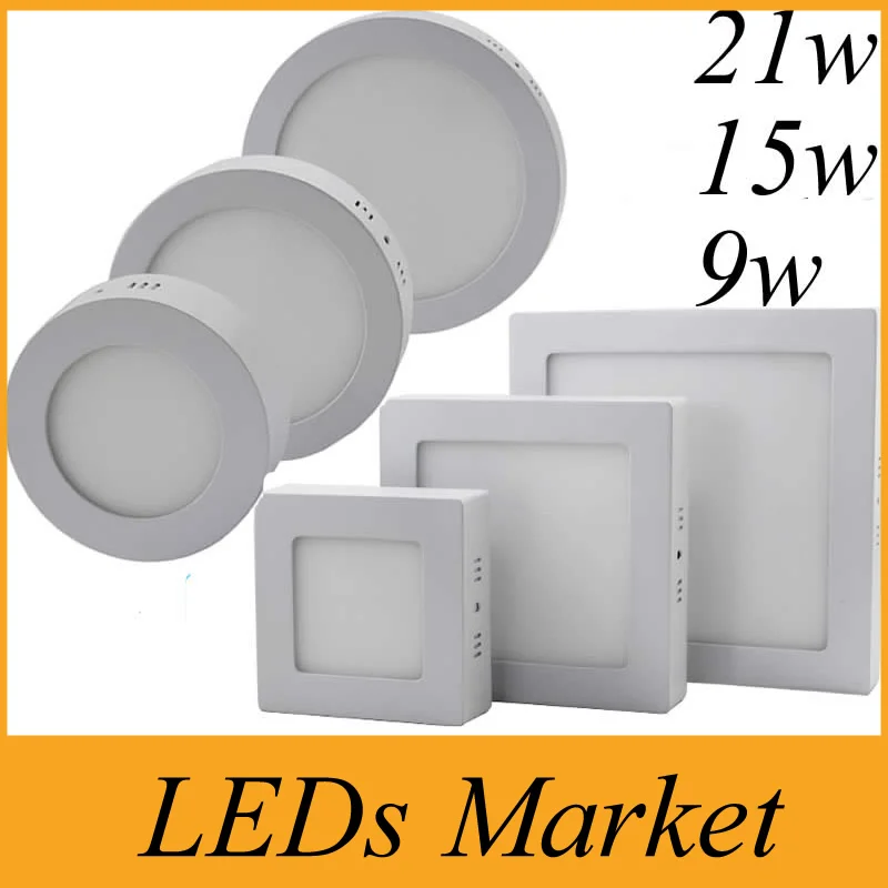 Surface Mounted Led Fixture Panel Lights 9w 15w 21w Dimmable led panel