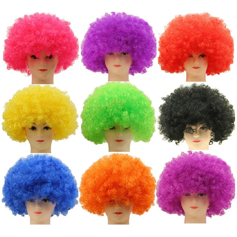 Ladies Rainbow Fancy Dress Costume Wig Glitter Festival CArnival