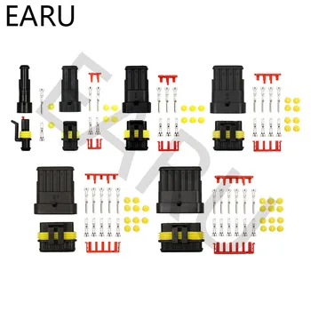 

5 Sets Kit 1P 2P 3P 4P 5P 6P AMP 1.5 Male And Female Plug Automotive Waterproof Connectors Xenon Lamp Lamp Connector For Car Hot