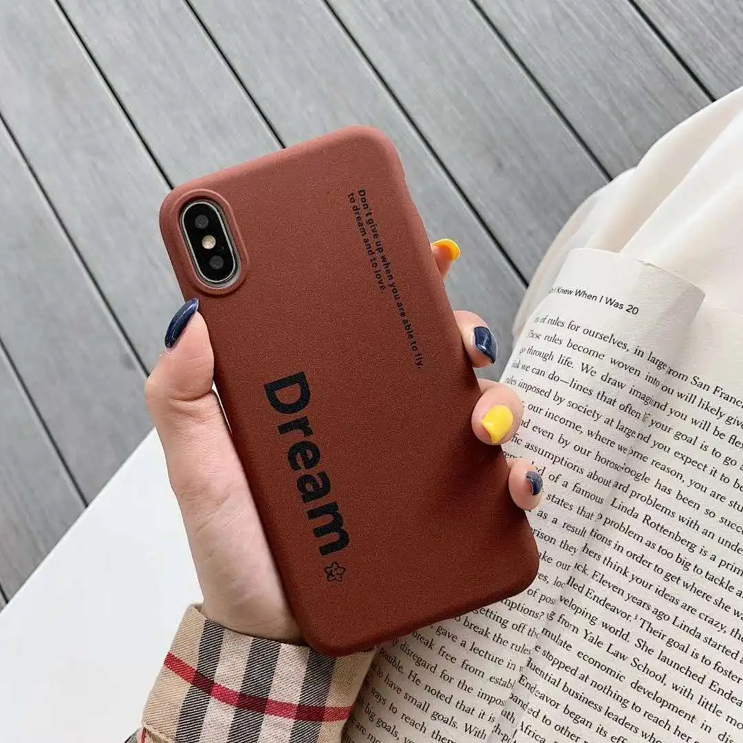Милые Чехлы для Xiaomi mi 9 SE Play 8 Lite Explore ore 6X A2 Lite A1 5X6 mi Max 3 2 mi x 3 2 2S Heart S mi le матовые силиконовые чехлы - Цвет: Brown letters