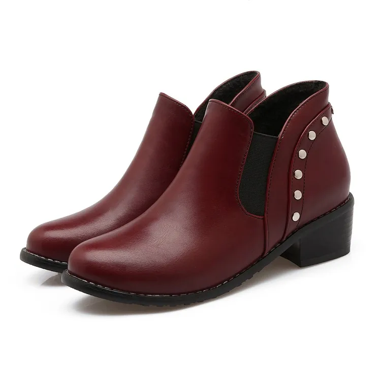 

2017 New Boots Plus Big Size 34-47 A Handsome Casual Fashion Party With Round Zipper Bow Boots Spring Autumn Naked Ladies 905