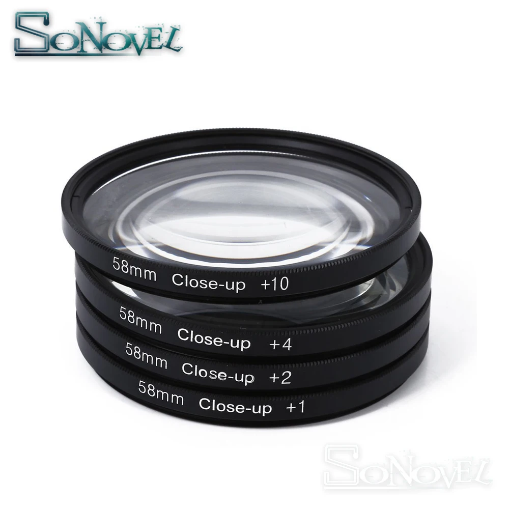 49 52 55 58 62 67 72 77 MM 매크로 클로즈업 필터 렌즈 세트, 캐논 니콘 DSLR 카메라 용 필터 케이스 포함 1 + 2 + 4 + 10