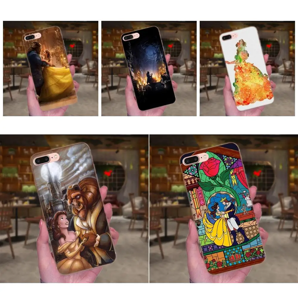

TPU Coque Case For Galaxy J1 J2 J3 J330 J4 J5 J6 J7 J730 J8 2015 2016 2017 2018 mini Pro Beauty Girl And Beast Rose Princess