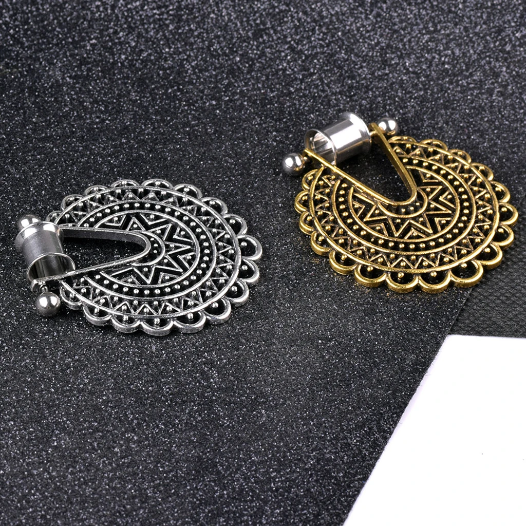 

MagiDeal Boho Hollow Filigree Flower Stainless Steel Dangle Drop Ear Plugs Tunnel Piercing Vintage Gauge 6mm-12mm