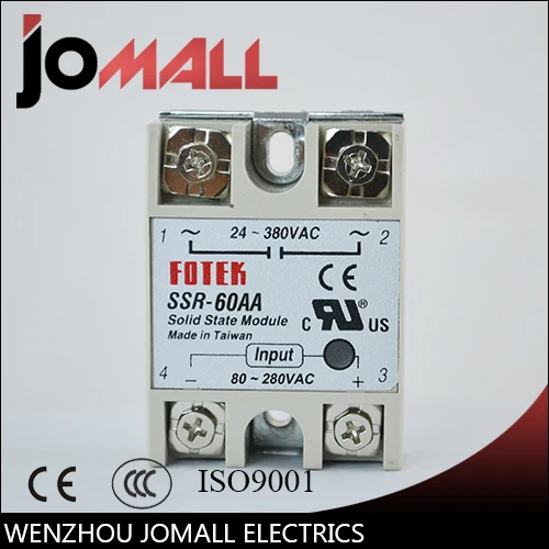 

SSR -60AA AC control AC SSR white shell Single phase Solid state relay