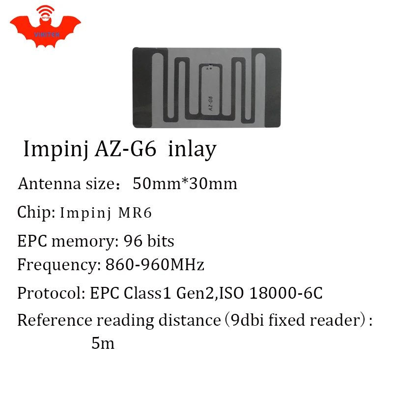 RFID метка UHF инкрустация Impinj Monza R6 MR6 chip 860 960MHZ 900 915 868mhz Higgs3 EPCC1G2 6C смарт карта