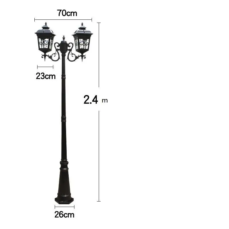 Jalan Tenaga Surya Lampione giardin открытый Eclairage Farola Декор Uliczna светильник Exterieur Плаза от дорожное уличное освещение - Испускаемый цвет: MODEL E