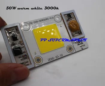 

1PCS 220VAC High Power 50W led chip built-in driver warm white 3000-3500k LED chip