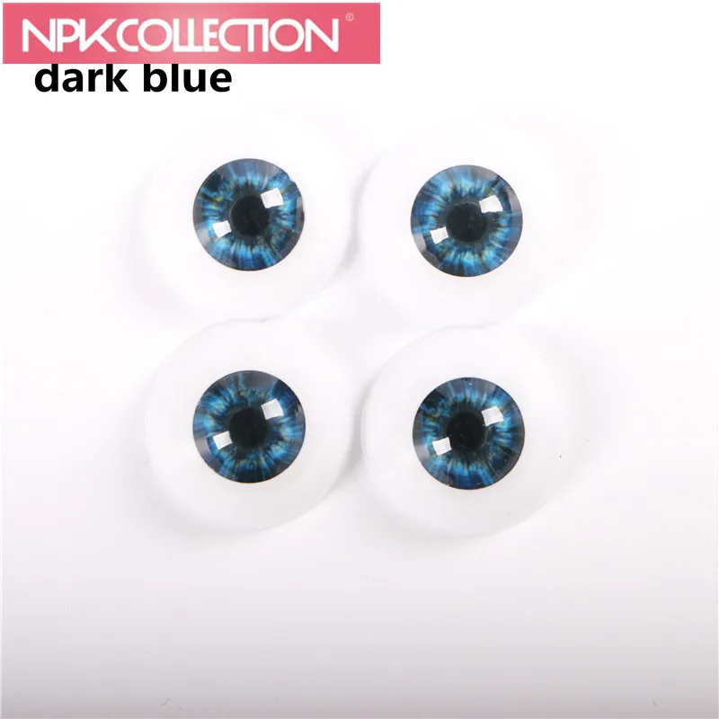2 пары подходят для 20 дюймов Reborn Baby Doll kits 20 мм полукруглые игрушки глаза акриловые кукольные глаза 6 различных цветов могут быть выбраны - Цвет: dark blue