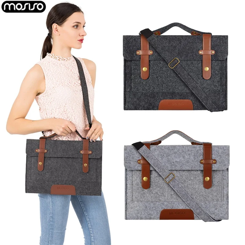 MOSISO чехол для ноутбука, войлок 15,6 15,4 13,3 сумка для ноутбука для MacBook Dell hp Asus Компьютерная сумка через плечо портфель