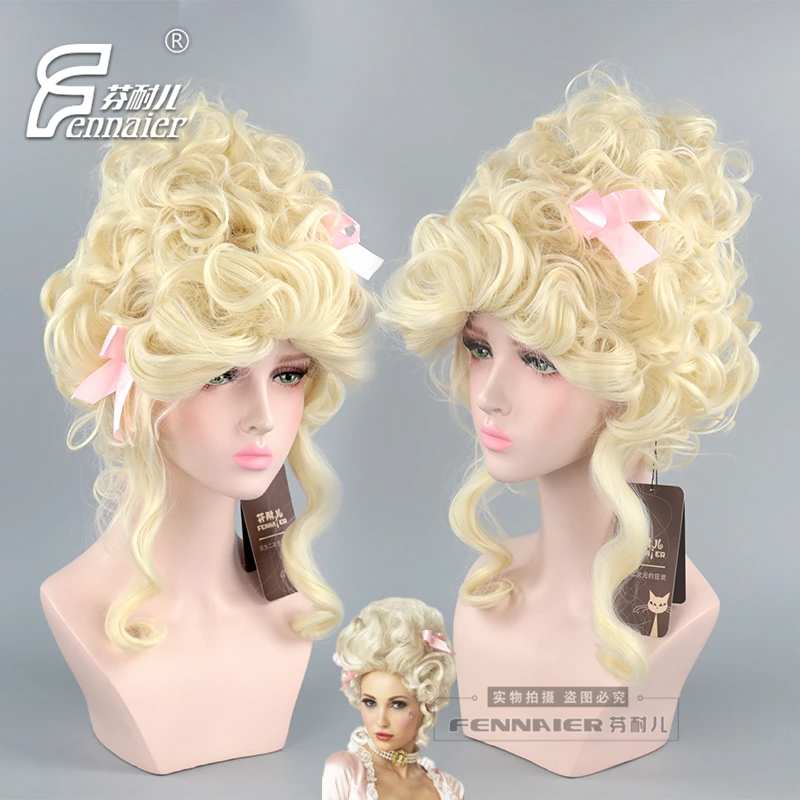 

StrongBeauty Marie Antoinette Princess Medium Curly Hair Cosplay Wigs+Wig Cap