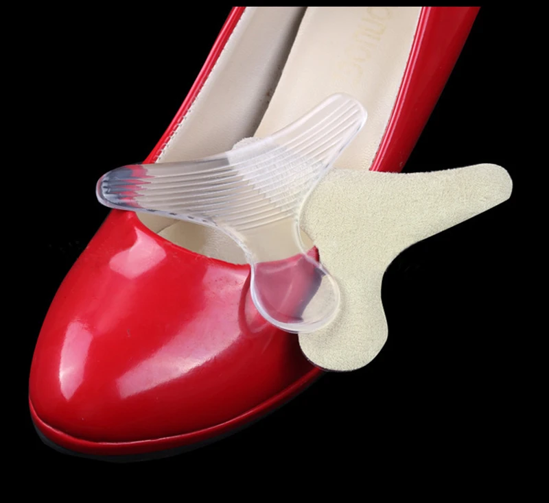 

1 pair T-type Thread Silicone Soft Insert Heel Liner Grips High Comfort Pads Feet Care Accessories
