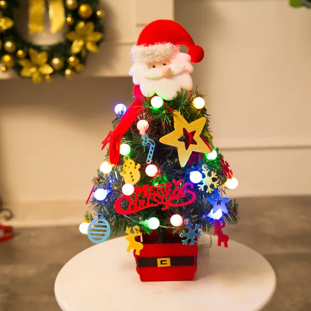Muqgew Artificial Flocking Christmas Tree Led Multicolor Lights Muqgew Artificial Flocking Christmas Tree Led Multicolor Lights Holiday Xmas Window Decorations Party Garden Decor
