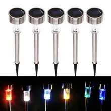 Наружный Солнечный газонный садовый светильник из нержавеющей стали, освещение, светодиодный садовый свет, трава, трубка, свет, пейзаж, высокий ножной свет