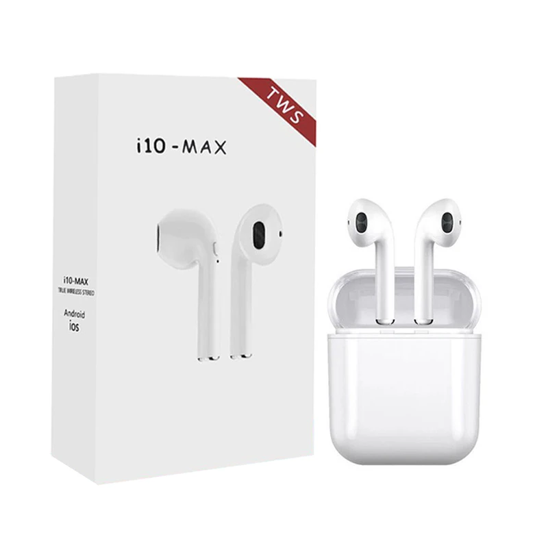 

i10-max Wireless Bluetooth headphones Portable outdoor Earphones mini Headset with Charging Box for IOS/ Android i10 max