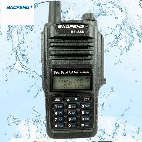 Reducido BAOFENG-walkie-talkie profesional de banda Dual, estación de Radio FM, SOS, resistente al agua, BF-A58, CB, banda Dual, Vhf, Uhf gzZbqm79