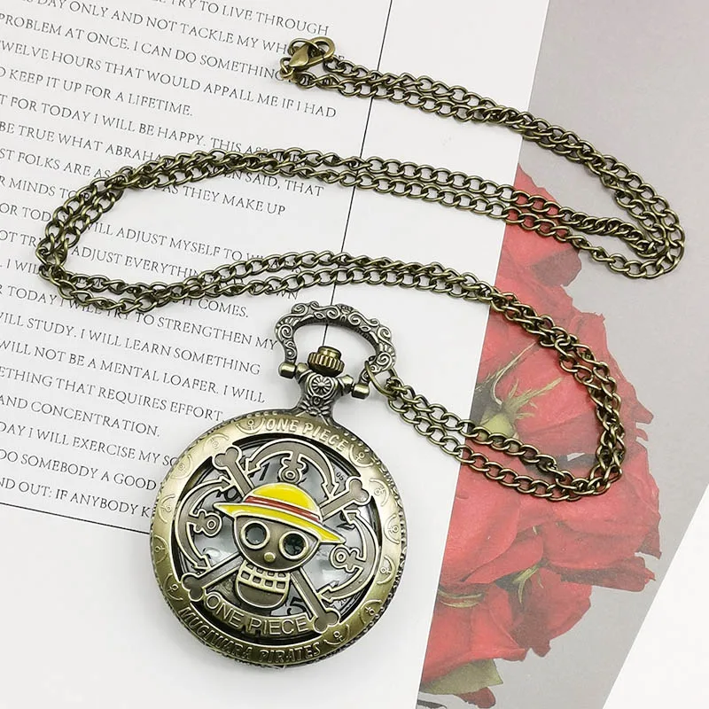 Винтажная бронзовая цельная полая резьба стимпанк унисекс кварцевые карманные часы ожерелье кулон Fob часы мужские и женские часы