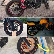 16 Strips Wheel Sticker Reflective Rim Stripe Tape Bike Motorcycle Car Fit for 16 17 18 inch Blue Orange Yellow Green White Red