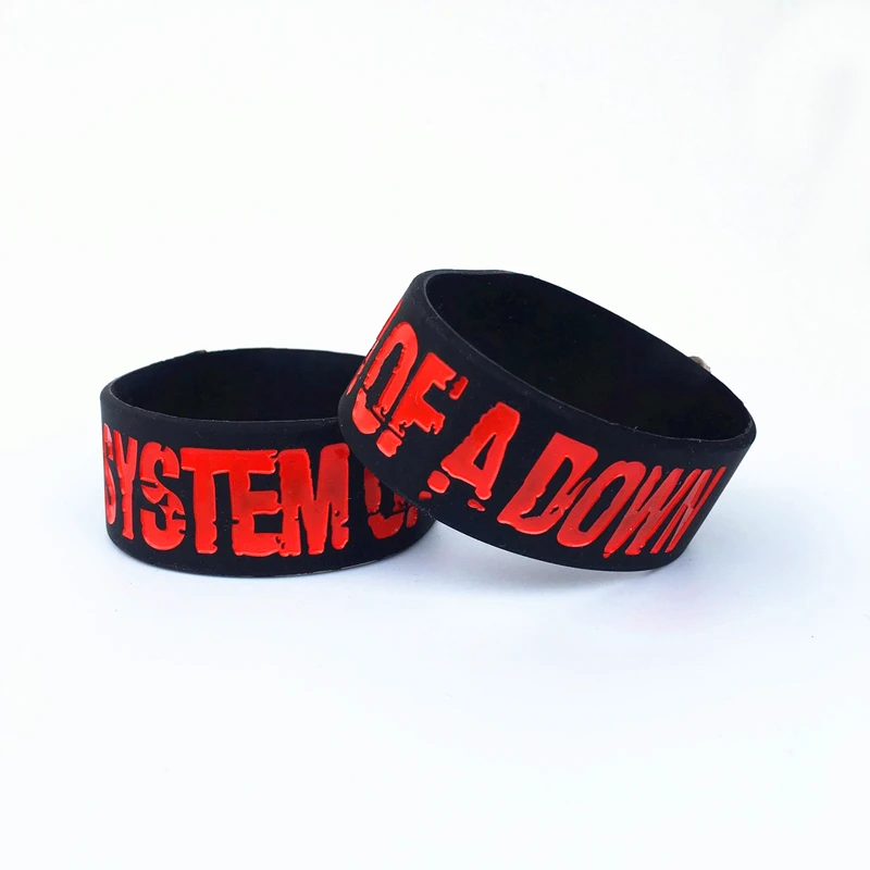

PBR184(1), Wide Black System of a Down Bracelets Wristband Silicone Rubber Bracelets Give Away Gifts Dropshipping