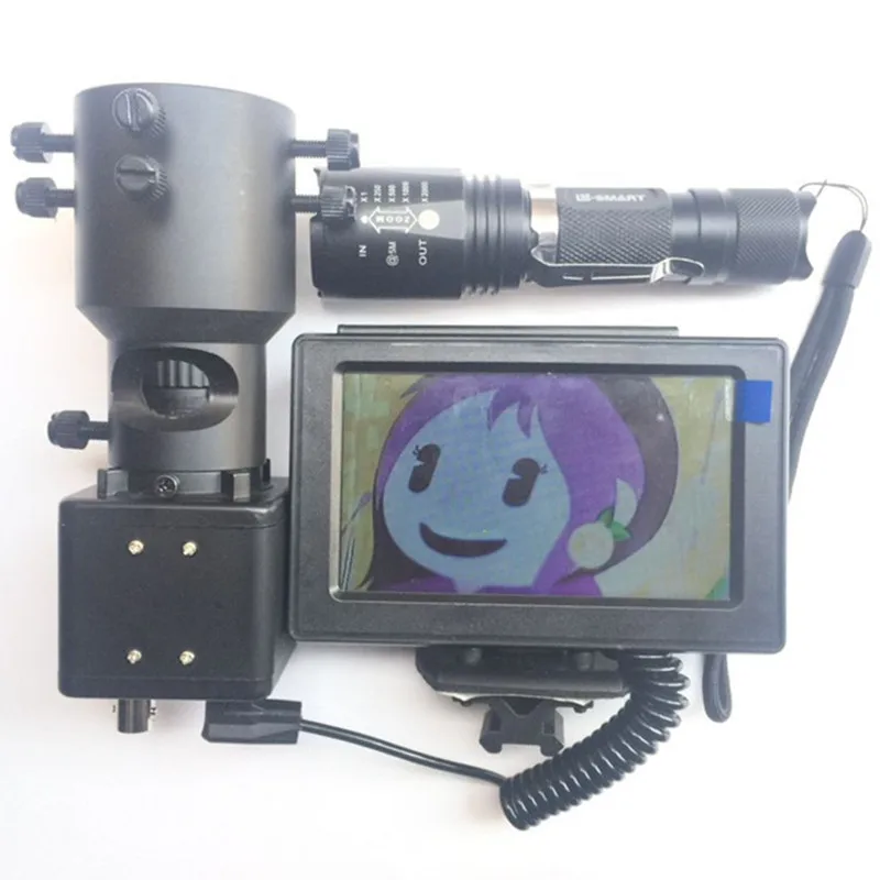 

Day and night dual use Riflescope Add On DIY Night Vision Scope with LCD Screen and Laser Flashlight with 25mm Mount