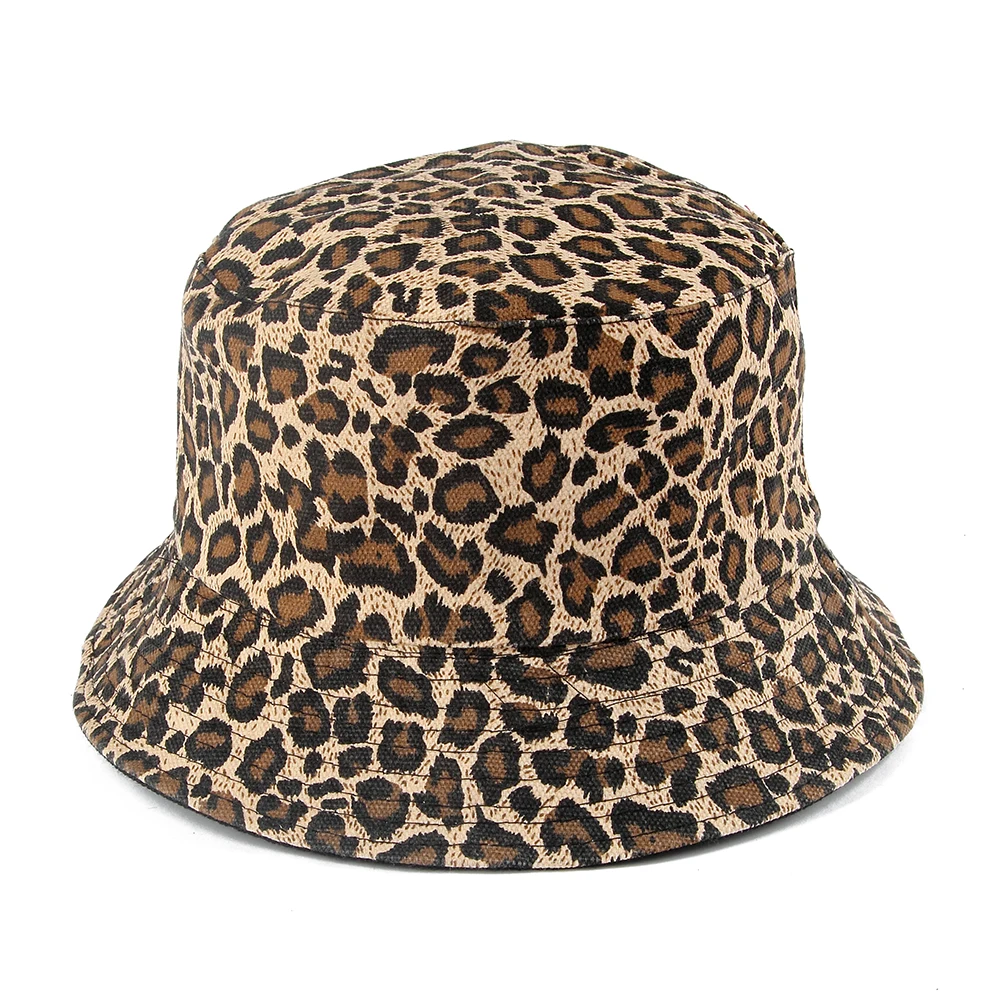 Winfox Мода сезон: весна–лето Реверсивный Leopard ведро Шапки полиэстер Gorro пескадор Рыбак Шапки для женщин людей