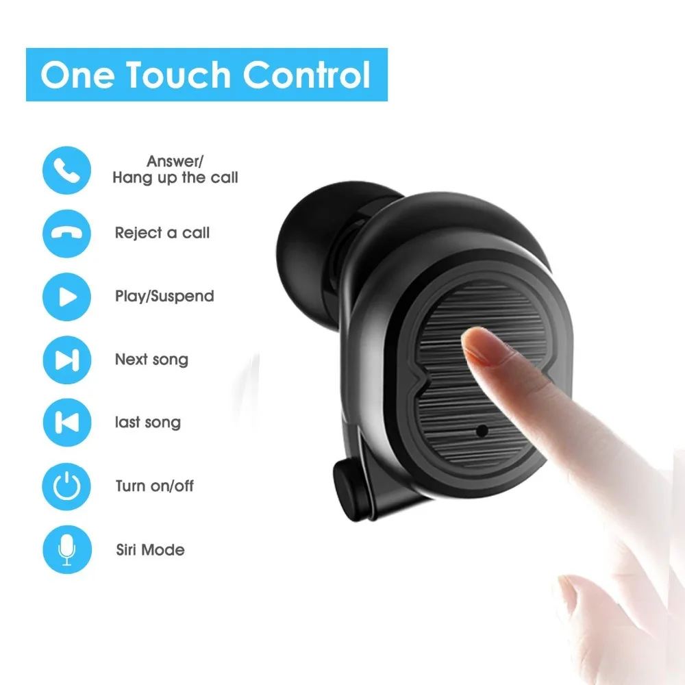 TWS-8 Bluetooth eadphones настоящие беспроводные наушники-вкладыши 16H Playtime hi-fi звук Bluetooth 5,0 наушники с Micr