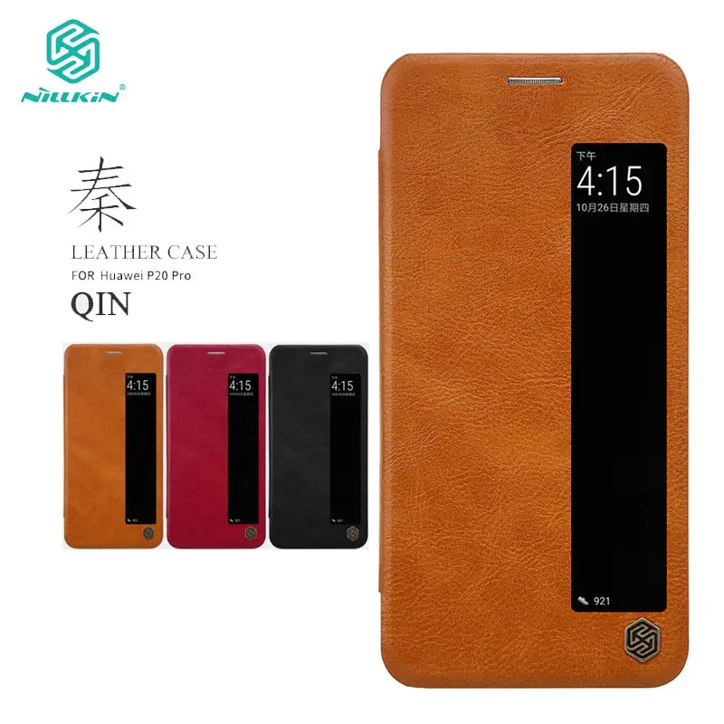 

Huawei P20 Pro Cover Case Nillkin Qin Series PU Leather Flip Case for Huawei P20 Pro Cover