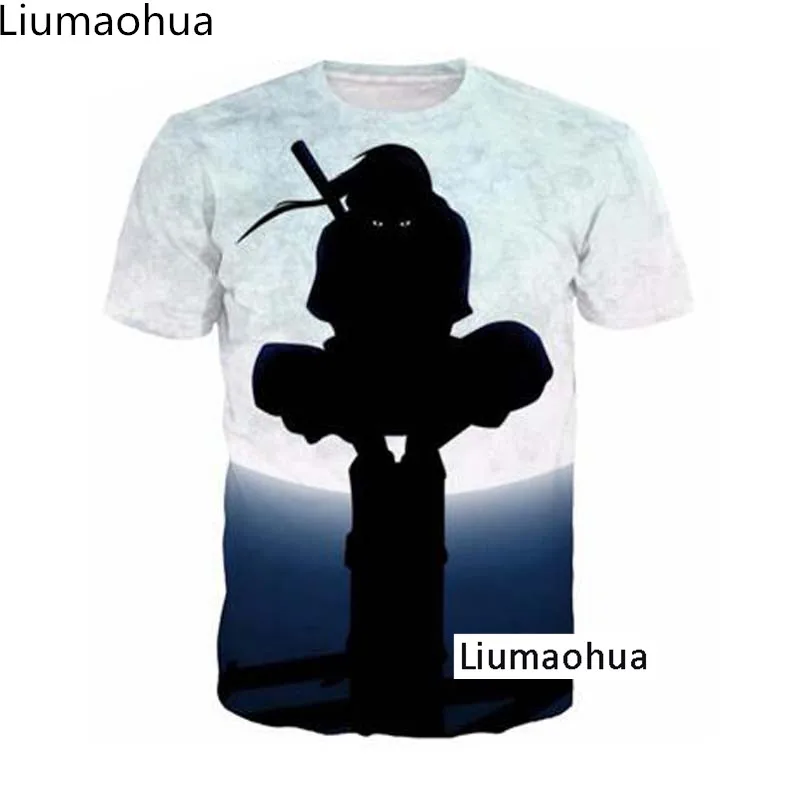 Liumaohua классический Наруто футболка аниме Harajuku футболка Наруто кьюби Uchiha Sasuke принт футболка Мужская одежда Женская 3D T-shir