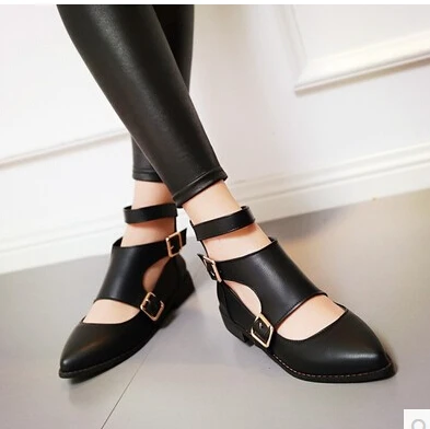 Европейская обувь на низком каблуке с острым носком; женские тонкие туфли на молнии с закрытым носком; обувь на полой подошве; полуботинки