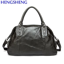 Новое с бесплатной доставкой Дизайнерские мужские сумки из натуральной кожи для путешествий из качественной коровьей кожи деловые мужские сумки на плечо для путешествий