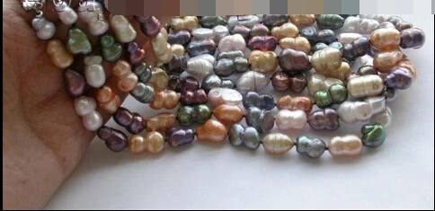 

Jewelr 005810 wholesale 5pieces 17.5" Natural 15mm Multicolor Baroque Pearl Necklace
