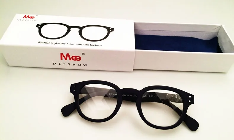 Meeshow очки для чтения, фирменное качество, европейский стиль, мужские и женские очки для чтения, модные круглые 1,0 4,0 с подарочной упаковкой Brille 1513