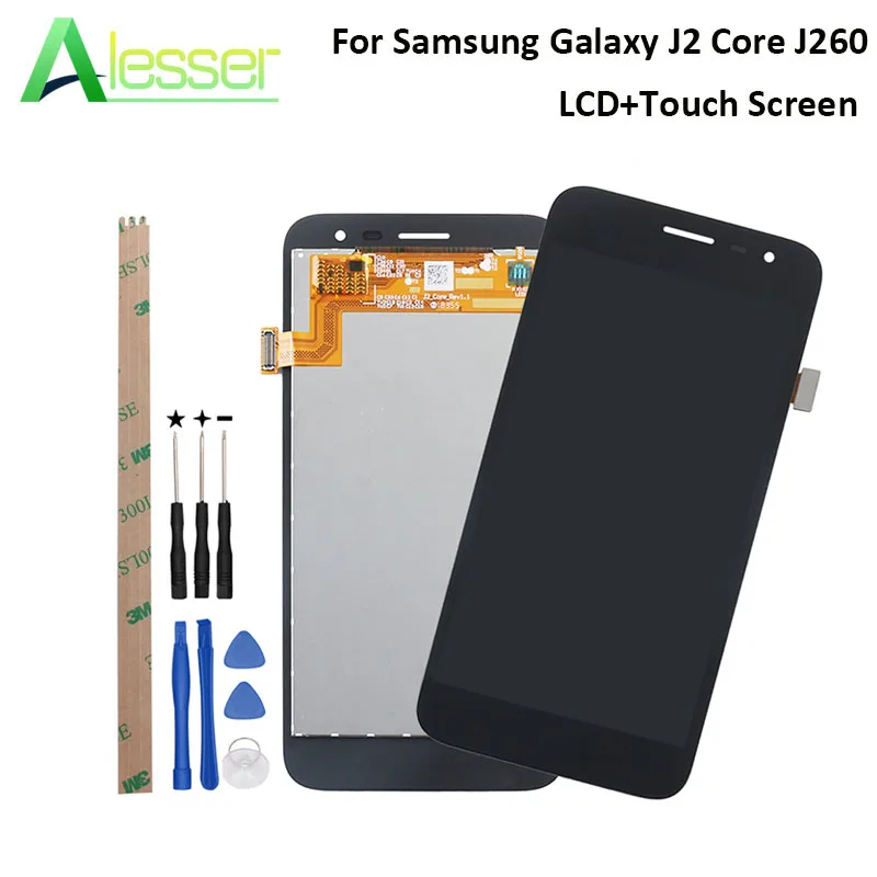 

Alesser For Samsung Galaxy J2 Core J260 LCD Display Touch Screen Screen Digitizer Adjust Brightness For Samsung J2 Core +Tools