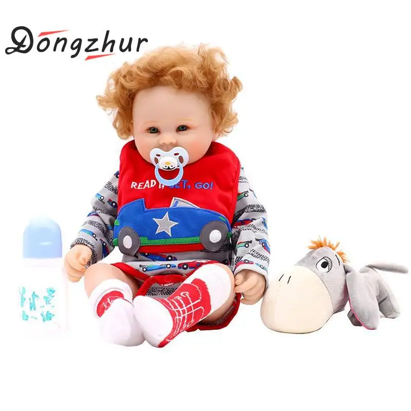 

Dongzhur Reborn Doll 50cm Baby Boy Dolls Soft Silicone Boneca Reborn Children's Day Gifts Toys Cute Reborn Doll
