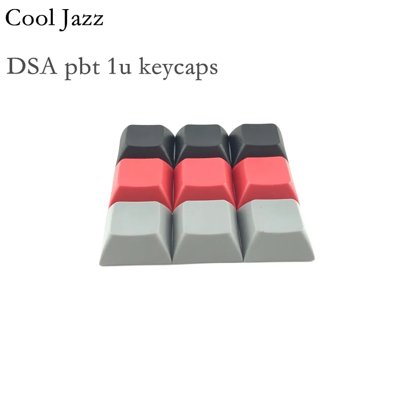  Cool Jazz dsa pbt Cherry mx Mechanical Keyboard keycaps 1u mixded color black gray Red esc keycap f