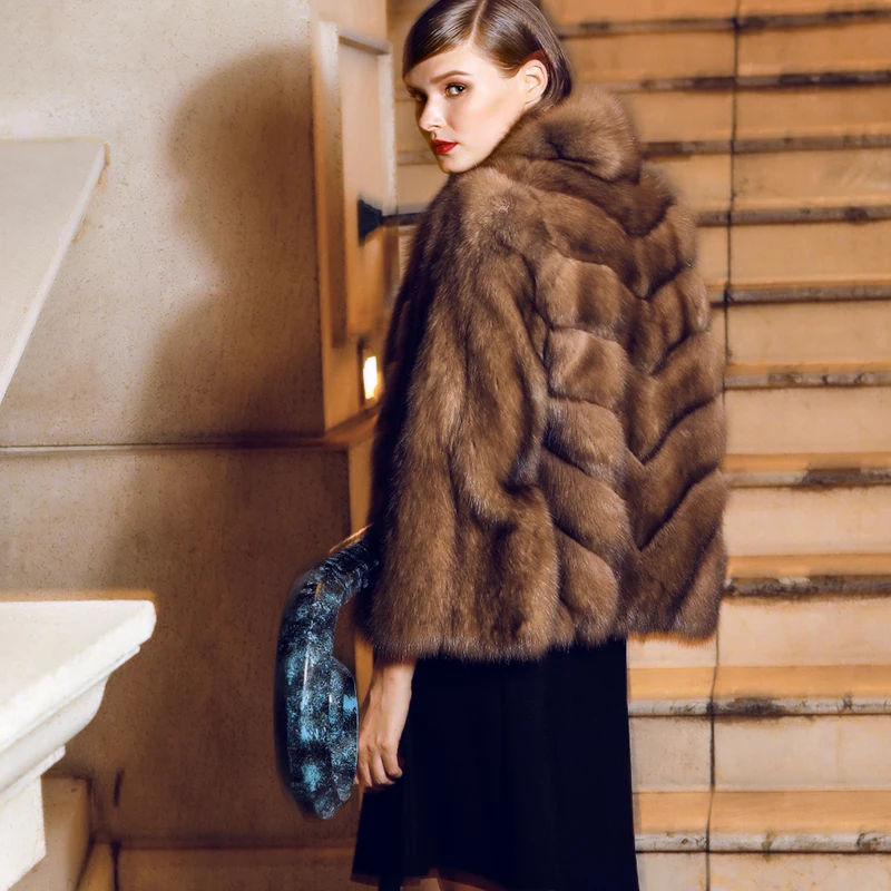 Veste Phoenix Sable New Russie Khakii Top Manteaux Femmes High Véritable End De Vison Qualité Luxe Réel Martre 1117e Manteau Fourrure OXnkN8PZ0w