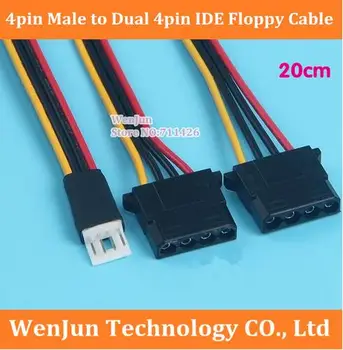 

1PCS Brand NEW 4pin Male to Dual 4pin IDE Female Hard Driver Floppy Power Adapter Cable 20cm