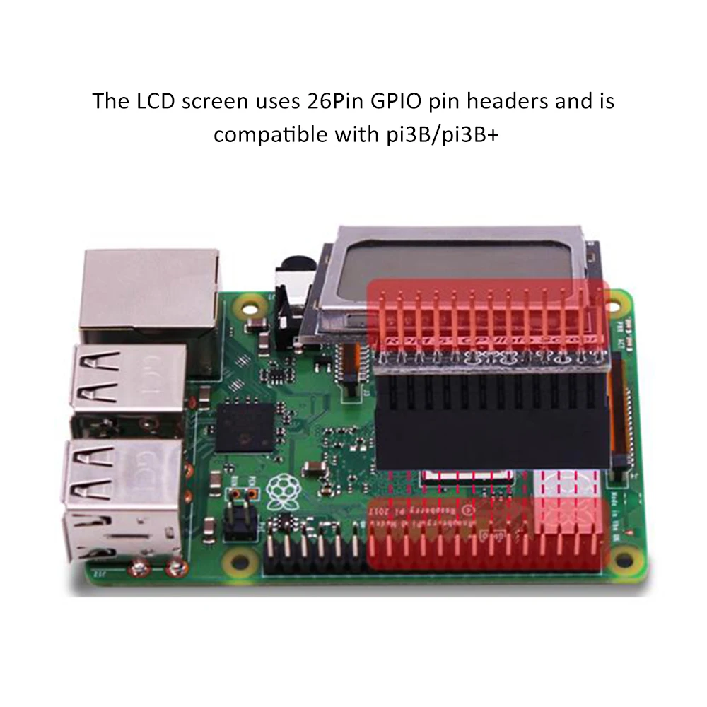 Raspberry Pi 3 информация о процессоре 1 6 дюйма 84x48 модуль дисплея памяти с подсветкой