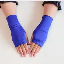 Женские летние солнцезащитные хлопковые перчатки дамские летние перчатки без пальцев для вождения R074