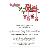 Customized clear acrylic valentine’s day party invitation card