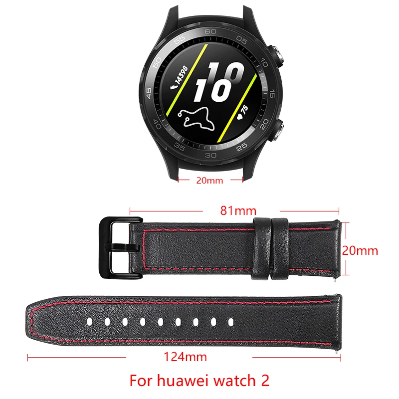 22 мм кожаный браслет для huawei Watch 2 ремешок силиконовый+ кожаный модный мужской ремешок для samsung gear S2/Amazfit GTS/GTR-42 мм быстросъемный