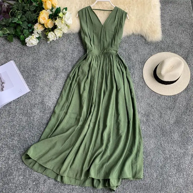 

French Summer Front Back Two Wears Dresses 2019 Maxi Dress V Neck Sexy Perspective Slender Party Dress Boho Long Dress Women