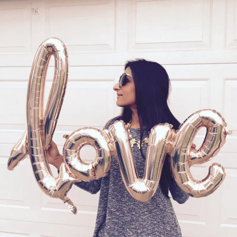 

1PCS Foil Balloon Anniversary Wedding Valentines Party Decoration Balloon Love Letter large108*64cm